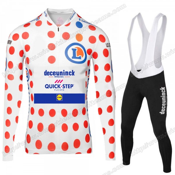 Deceuninck Quick Step 2020 Tour De France Fietskleding Set Wielershirts Lange Mouw+Lange Wielrenbroek Bib CJJTZ