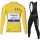 Deceuninck Quick Step 2020 Tour De France Fietskleding Set Wielershirts Lange Mouw+Lange Wielrenbroek Bib QVLDY