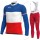 France FDJ 2020 Fietskleding Set Wielershirts Lange Mouw+Lange Wielrenbroek Bib DSBCX