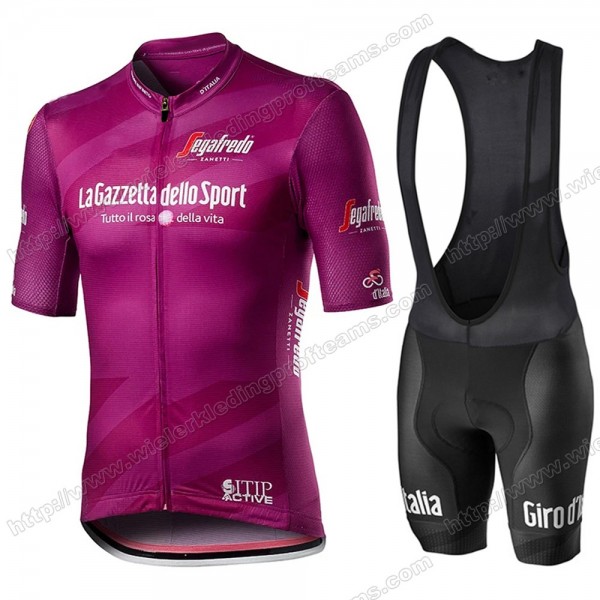 Giro D'italia 2020 Fietskleding Set Fietsshirt Met Korte Mouwen+Korte Koersbroek Bib NNNQZ