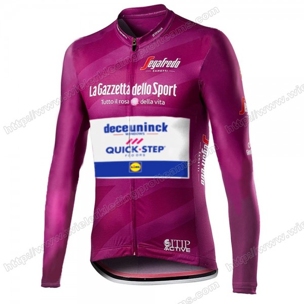 Giro D'italia Quick Step 2021 Wielershirts Lange Mouwen ZDDLA