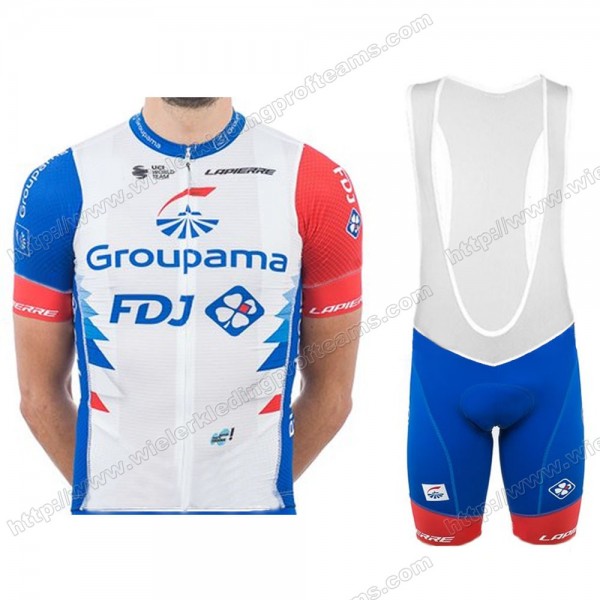 Groupama Fdj 2021 Fietskleding Fietsshirt Korte Mouw+Korte Fietsbroeken Bib ABNFK