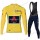 Team INEOS Grenadier Tour De France 2020 Men Fietskleding Set Wielershirts Lange Mouw+Lange Wielrenbroek Bib Yellow GWPOK