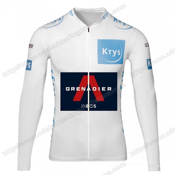 Team INEOS Grenadier Tour De France 2020 Men Fietskleding Set Wielershirts Lange Mouw+Lange Wielrenbroek Bib White HJHGZ