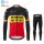 Winter Thermal Fleece Jumbo Visma 2020 Belgium Fietskleding Set Wielershirts Lange Mouw+Lange Wielrenbroek Bib FZPZN