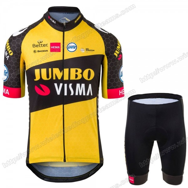 Jumbo Visma Pro Team 2021 Maillot Cyclisme Manche Courte+Fietsbroeken UJJTZ