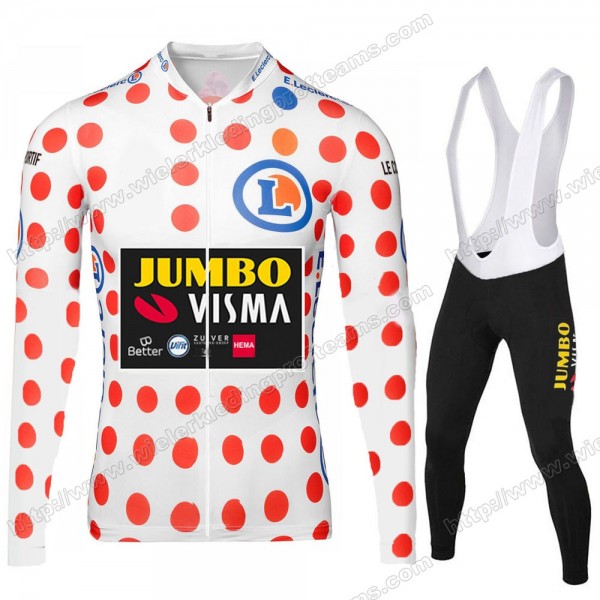 Jumbo Visma 2020 Tour De France Fietskleding Set Wielershirts Lange Mouw+Lange Wielrenbroek Bib PKEDC