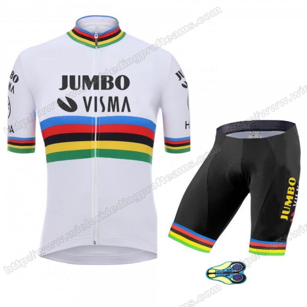 Team Jumbo Visma UCI World Champion 2020 Wielerkleding Set Wielershirts Korte+ Wielrenbroek PGDVQ