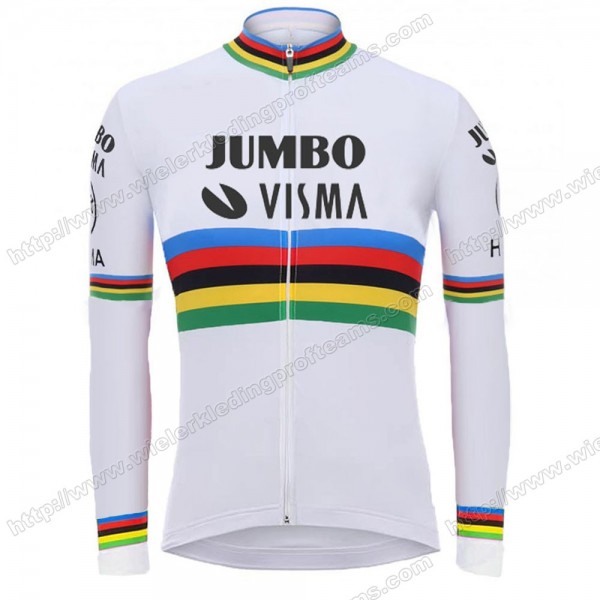 Team Jumbo Visma UCI World Champion 2020 Wielershirts Lange Mouwen XKQAK