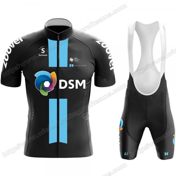 Sunweb DSM 2021 Fietskleding Fietsshirt Korte Mouw+Korte Fietsbroeken Bib BWPFC