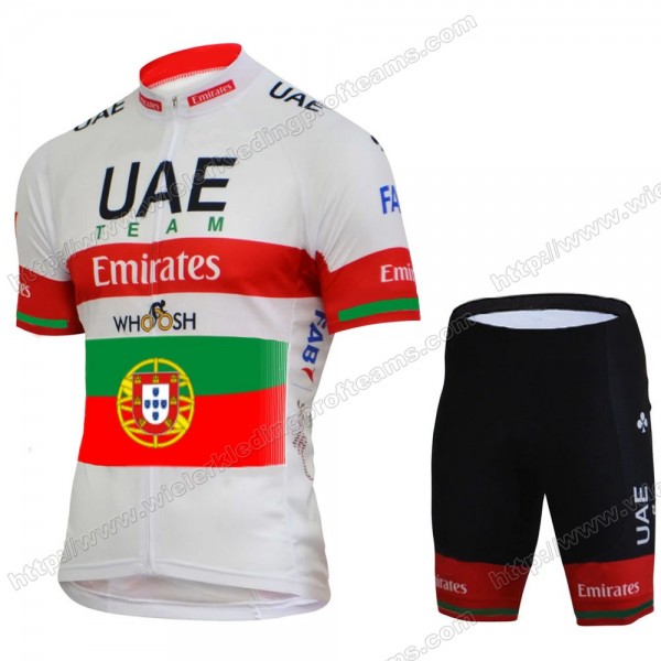UAE EMIRATES Portugal Summer Men's 2020 Wielerkleding Set Wielershirts Korte+ Wielrenbroek GTZRN