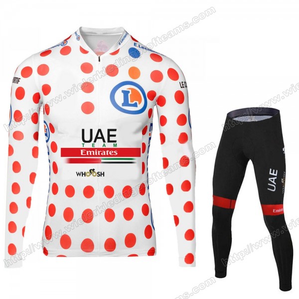 UAE EMIRATES Tour De France 2020 Fietskleding Set Wielershirts Lange Mouw+Lange Wielrenbroek Bib CGXKQ