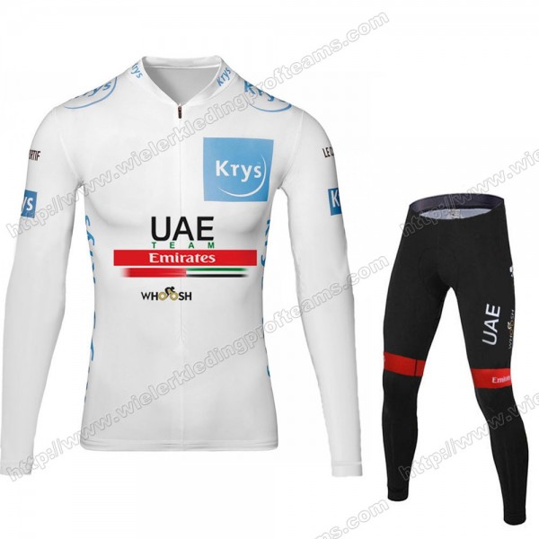 UAE EMIRATES Tour De France 2020 Fietskleding Set Wielershirts Lange Mouw+Lange Wielrenbroek Bib AOTGC