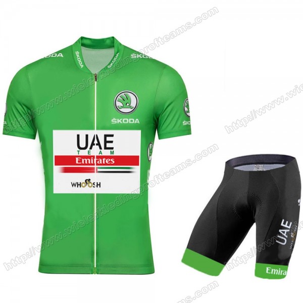 UAE EMIRATES Tour De France 2020 Fietskleding Set Fietsshirt Met Korte Mouwen+Korte Koersbroek Bib XLYUD