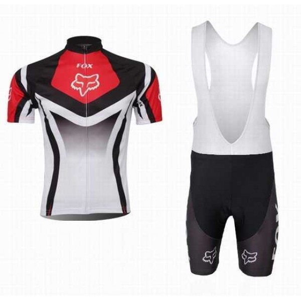 2014 Fox Racing Fietskleding Set Fietsshirt Met Korte Mouwen+Korte Koersbroek Rood