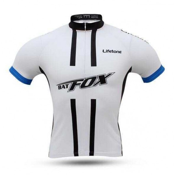 2016 BAT FOX Wielershirt Korte Mouw Blauw Wit Zwart