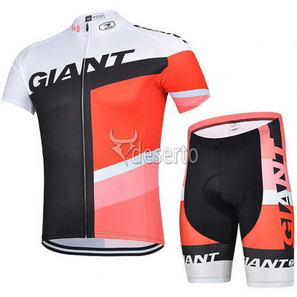 2015 Giant Fietskleding Korte Mouw+Fiets Broek Zwart Rood