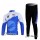 Giant Ride Life Wielerkleding Set Wielershirts Lange Mouw+Lange Fietsbroeken Blauw Wit