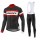 2016-2017 Giant Fietskleding Wielershirt Lange Mouwen+Lange Fietsbroek Bib Rood