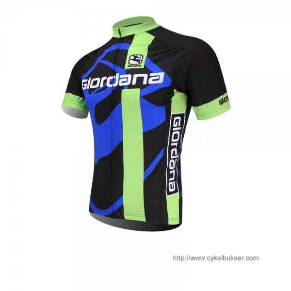 Teams Giordana Wielershirt Met Korte Mouwen Zwart Groen