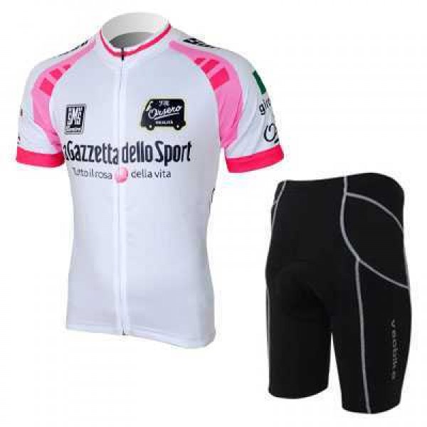 2012 Giro D'Italia Wielerkleding Set Wielershirts Korte+Korte Fietsbroeken Wit Zwart