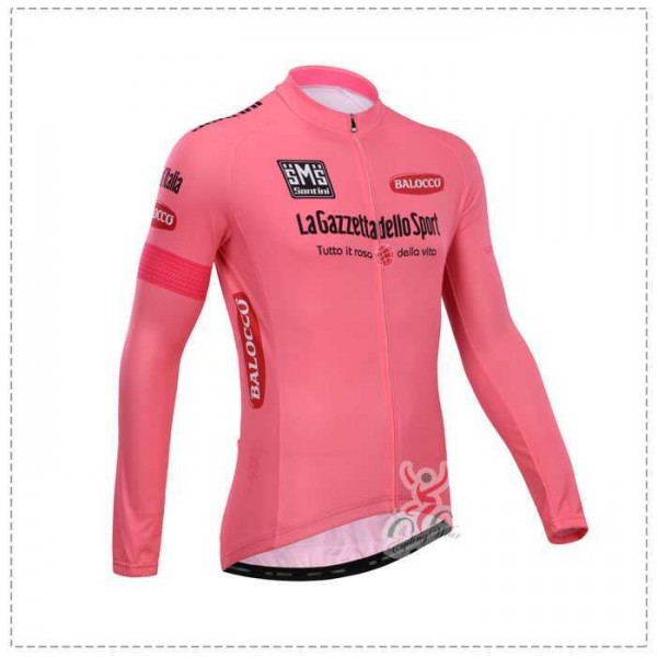Giro D'Italia 2014 Wielershirt Lange Mouw Rose