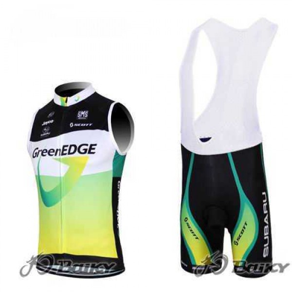 2012 Green Edge Fietskleding Set Fietsshirt Met Korte Mouwen+Korte Koersbroek Groen