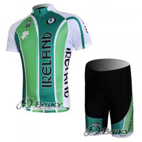 Irlanda Pro Team Fietskleding Wielershirts Korte+Korte Fietsbroeken Groen