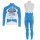 2016 KTM-Delko Marseille Provence Wielerkleding Set Wielershirt Lange Mouw Vliezen Blauw+Lange Korte Fietsbroeken Bib