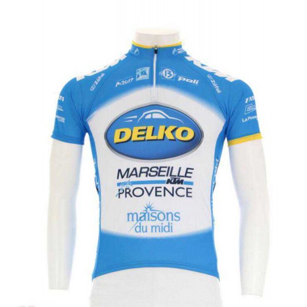 2016 KTM-Delko Marseille Provence Wielerkleding Pro Wielershirt Met Korte Mouwen Blauw