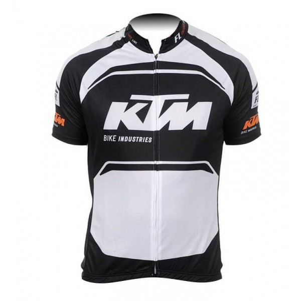 2015 KTM Pro Team Zwart Wit Wielershirt Met Korte Mouwen