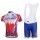 Katusha Russia Fietskleding Set Fietsshirt Met Korte Mouwen+Korte Koersbroek Wit Rood