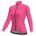 Dames Ale Solid Color Block-Roze Wielershirt Lange Mouw