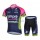 Lampre Merida 2014 Wielerkleding Set Set Wielershirts Korte Mouw+Fietsbroek Blauw