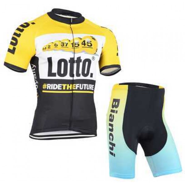 2015 Lotto Fisshirt Korte Mouw+Bianchi Korte Fisbroeken