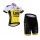 2016 LOTTO JUMBO Wielerkleding Set Wielershirt Korte Mouwen+Fietsbroek Korte Geel Zwart