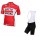 2016 LOTTO SOUDAL Fietskleding Set Fietsshirt Korte Mouwen+Fietsbroek Bib Korte Rood-2