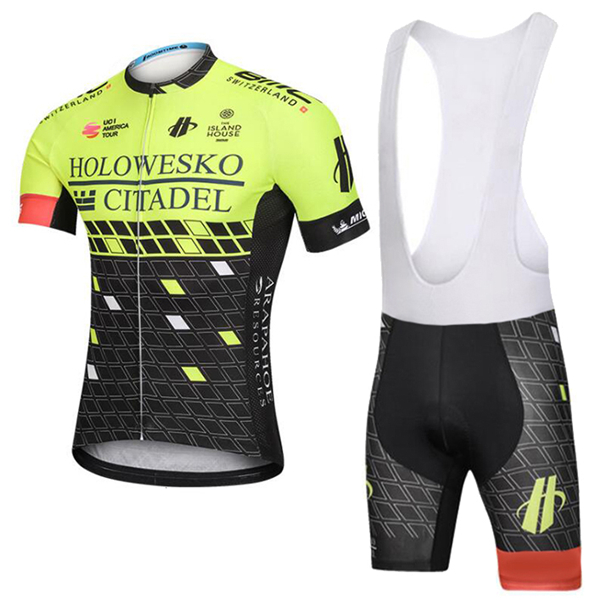 2018 HOLOWESKO CITADEL Fietskleding Set Wielershirt Korte Mouw+Korte Fietsbroeken Bib