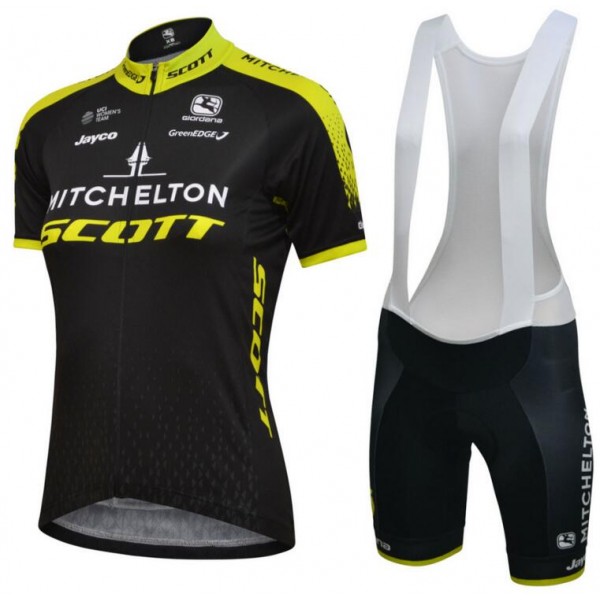 Mitchelton Scott 2018 Dame Fietskleding Set Wielershirt Korte Mouw+Korte Fietsbroeken Bib