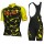 ALE SOLID Cracle Fluo Yellow Fietskleding Set Wielershirt Korte Mouwen+Korte Fietsbroeken Bib