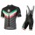 Bianchi Milano Tiera Black Fietskleding Set Wielershirt Korte Mouwen+Korte Fietsbroeken Bib