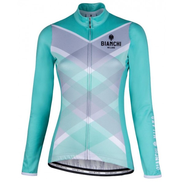 BIANCHI MILANO Dames Cornedo Celeste Wielershirt Lange Mouw