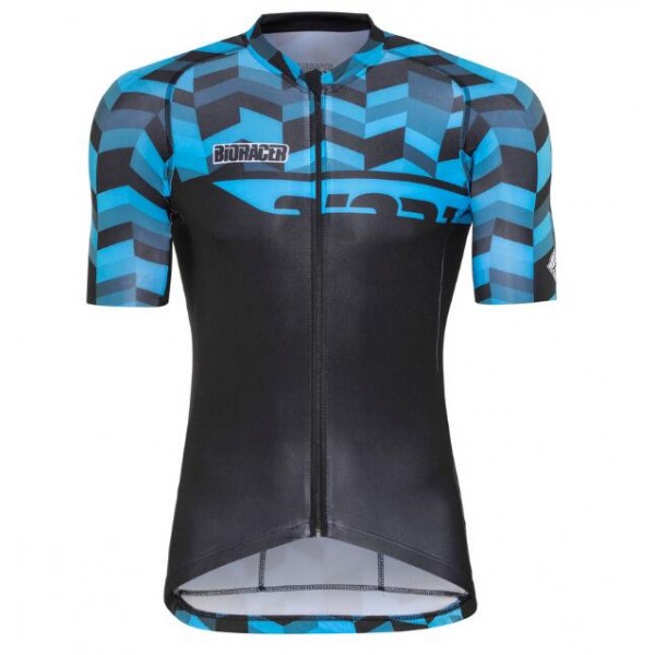 Bioracer Spitfire Fishbone Blauw 2018 Wielershirt Korte Mouw