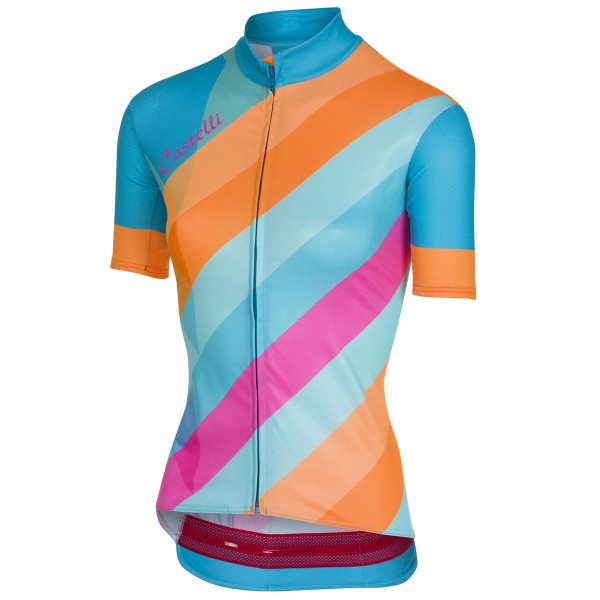 Castelli Prisma-Light Bleu Dames Wielershirt Korte Mouw