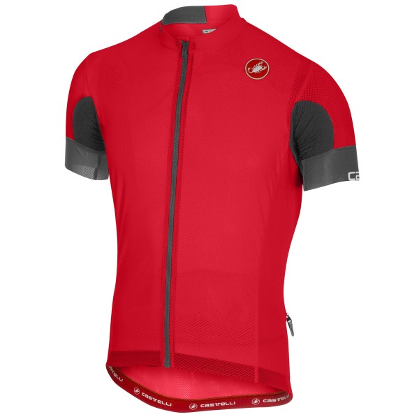 Castelli Aero Race 4.1 Solid Rood Wielershirt Korte Mouw