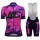 Cipollini Prestige Dames Camo Violet Fietskleding Set Wielershirt Korte Mouw+Korte Fietsbroeken Bib