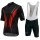 Colnago Master Pissei Zwart Rood Fietskleding Set Wielershirt Korte Mouw+Korte Fietsbroeken Bib