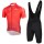 2018 Dubai Tour Rood Fietskleding Set Wielershirt Korte Mouw+Korte Fietsbroeken Bib