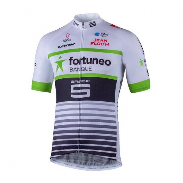 2018 Team Fortuneo Samsic Wielershirt Korte Mouw