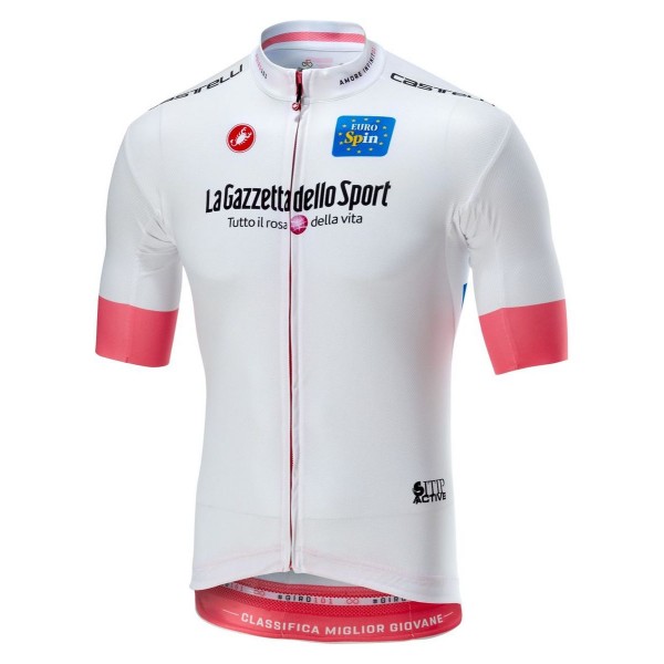 Giro D'Italia 2018 Wit Wielershirt Korte Mouw